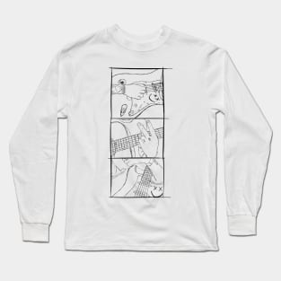 Louis Tomlinson Hands with Guitar (Black) Long Sleeve T-Shirt